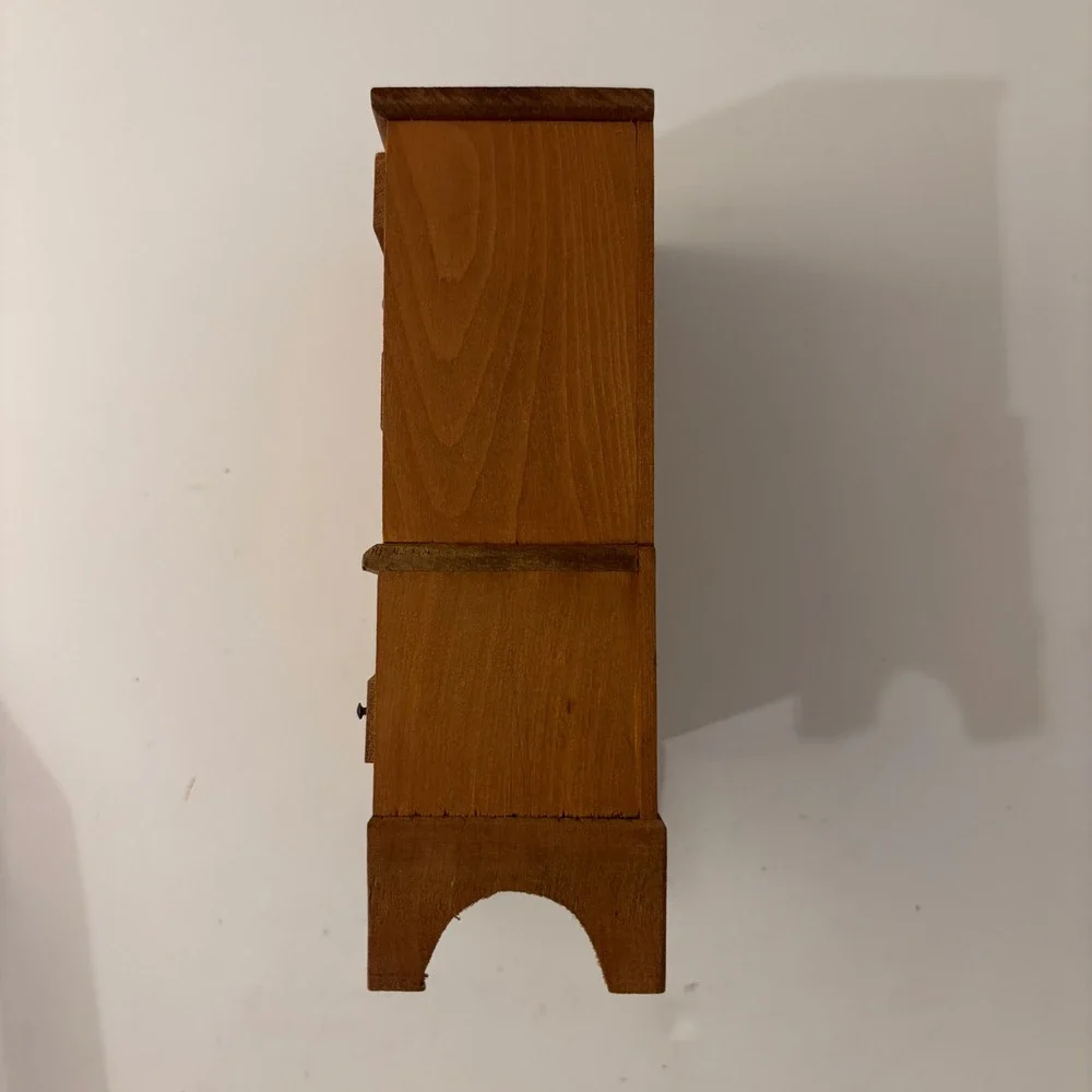VTG Shackman Dollhouse Miniature Wood Highboy Chest of Drawers Dresser 1:12